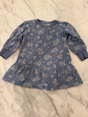 Emile et Ida Blue Floral Long Sleeve Dress